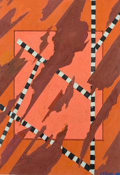 SAM VANNI, gouache, signed and dated -88.