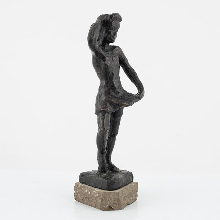 Axel Olsson, sculpture, signed. Bronze, total height 34 cm.