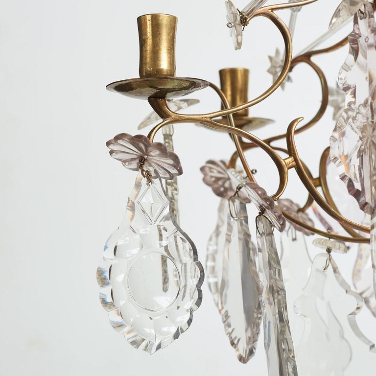 LJUSKRONA, för sex ljus, rokokostil, 1800-talets slut.