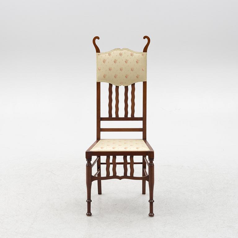 Soffa, 2 karmstolar, stol, jugend, omkring år 1900.