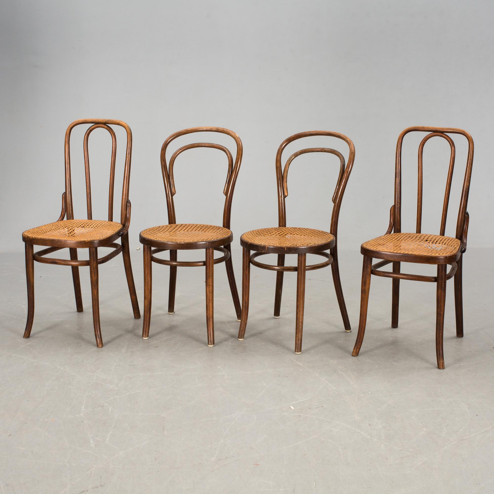 STOLAR, 4 st, bl a Thonet. 1900-talets första hälft.