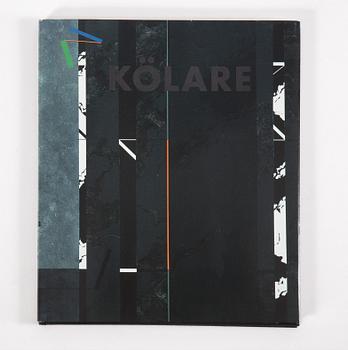 NILS KÖLARE, färgserigrafier, 3 st i mapp med bok, "Kolofon", signerade N. Kölare och numrerad 99/100 med blyerts.