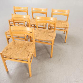 Børge Mogensen, "BM1", chairs, 6 pcs, second half of the 20th century.