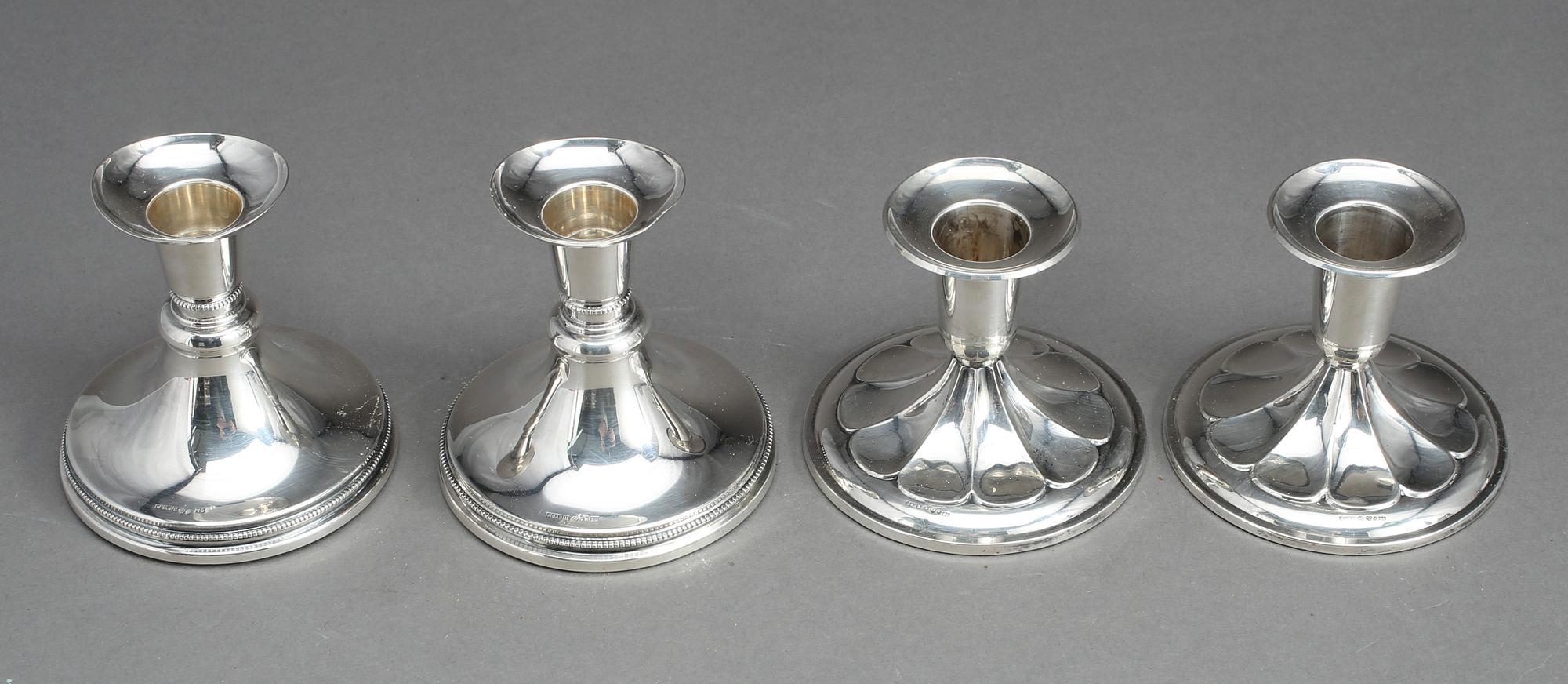 LJUSSTAKAR, 2 par, silver. Bl a MGAB, 1969.