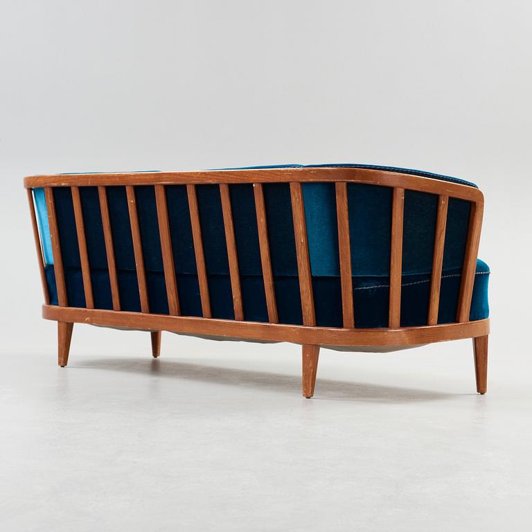 A Carl Malmsten mahogany Swedish Modern sofa, 1940's.