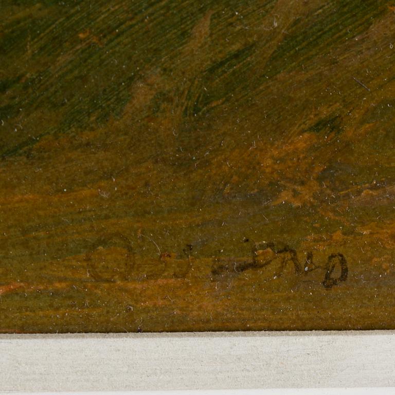 HELMER OSSLUND, Oil on paper-panel, signed.