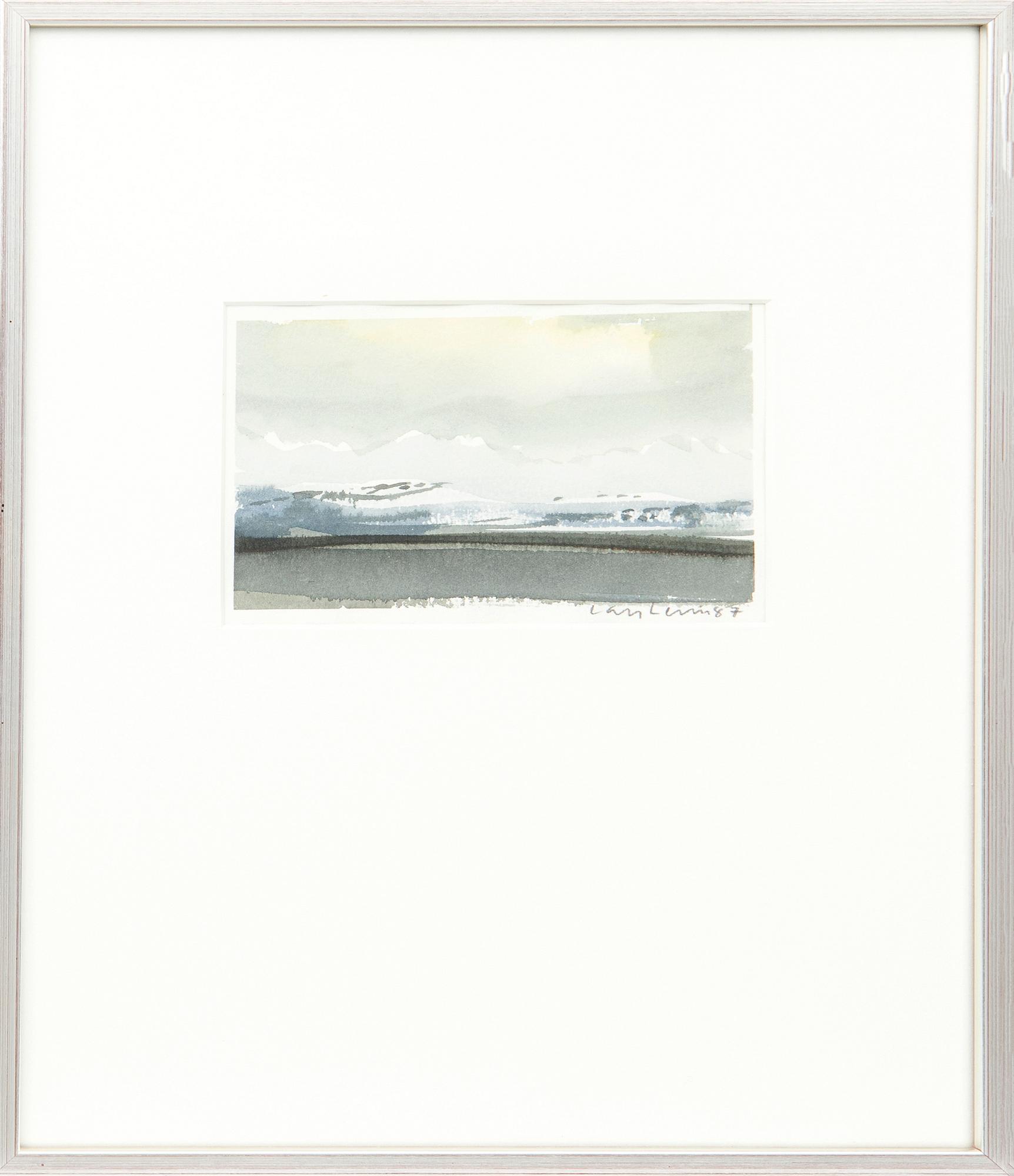 Lars Lerin, Mountain landscape.