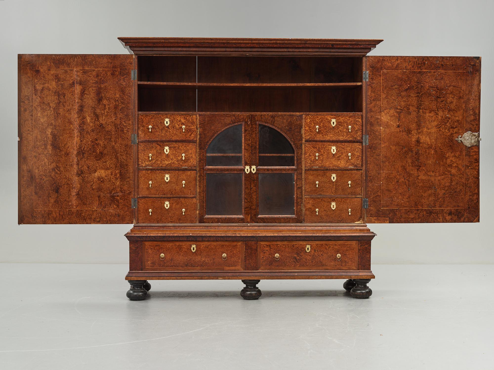 A Swedish late baroque cabinet, first half of the 18th century.