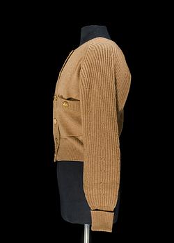 A wool cardigan by Chanel.