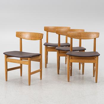 Børge Mogensen, four oak chairs, 'Öresund', Bra Bohag, Karl Andersson.