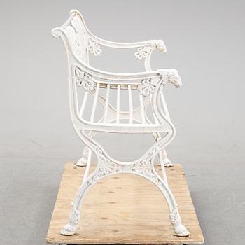 A 20th century cast iron sofa after a model by Karl Friedrich Schinkel.