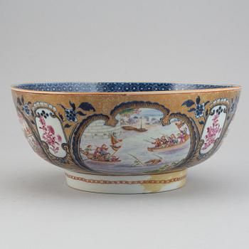 Bålskål, kompaniporslin. Qingdynastin, Qianlong (1736-95).