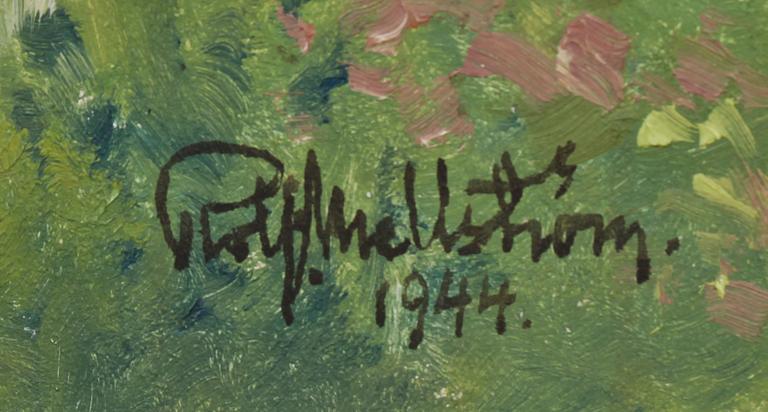 ROLF MELLSTRÖM, olja på pannå, signerad och daterad 1944.