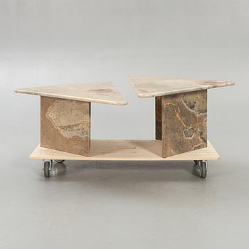 A pair of marble coffee tables later part of the 20th century.