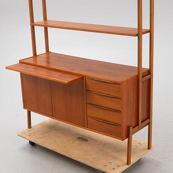 A teak-veneered bookcase, 1960's/70's.