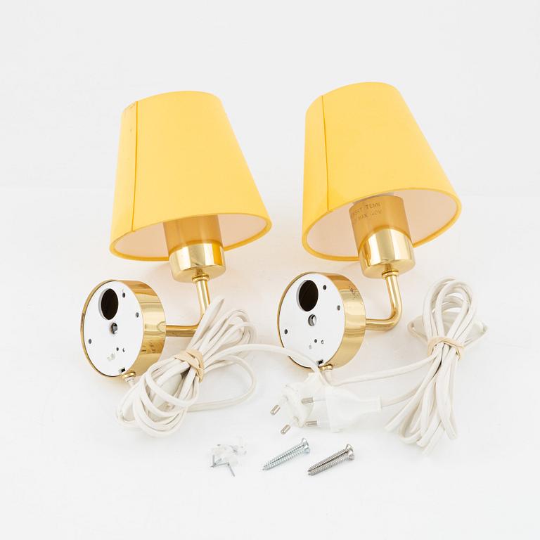 Josef Frank, a pair of model 2143 brass wall lights, Firma Svenskt Tenn, Sweden.