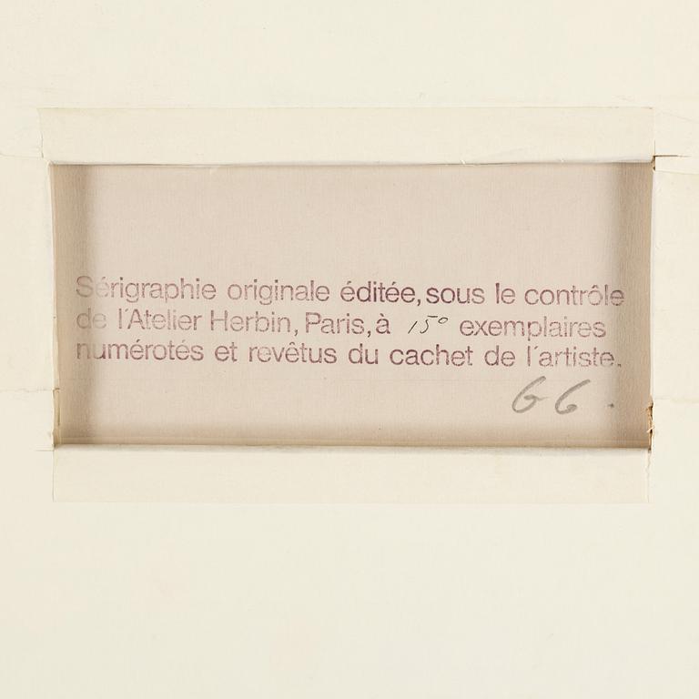 AUGUSTE HERBIN, silkprint in colours, signed and numbered 85/150.