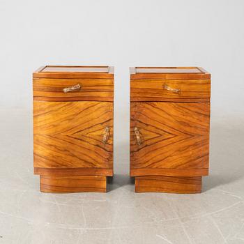 Sängbord, ett par, Art Deco 1900-talets första hälft.