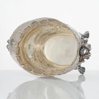 A Swedish Rococo parcel-gilt silver bowl, mark of Simson Ryberg, Stockholm 1781.