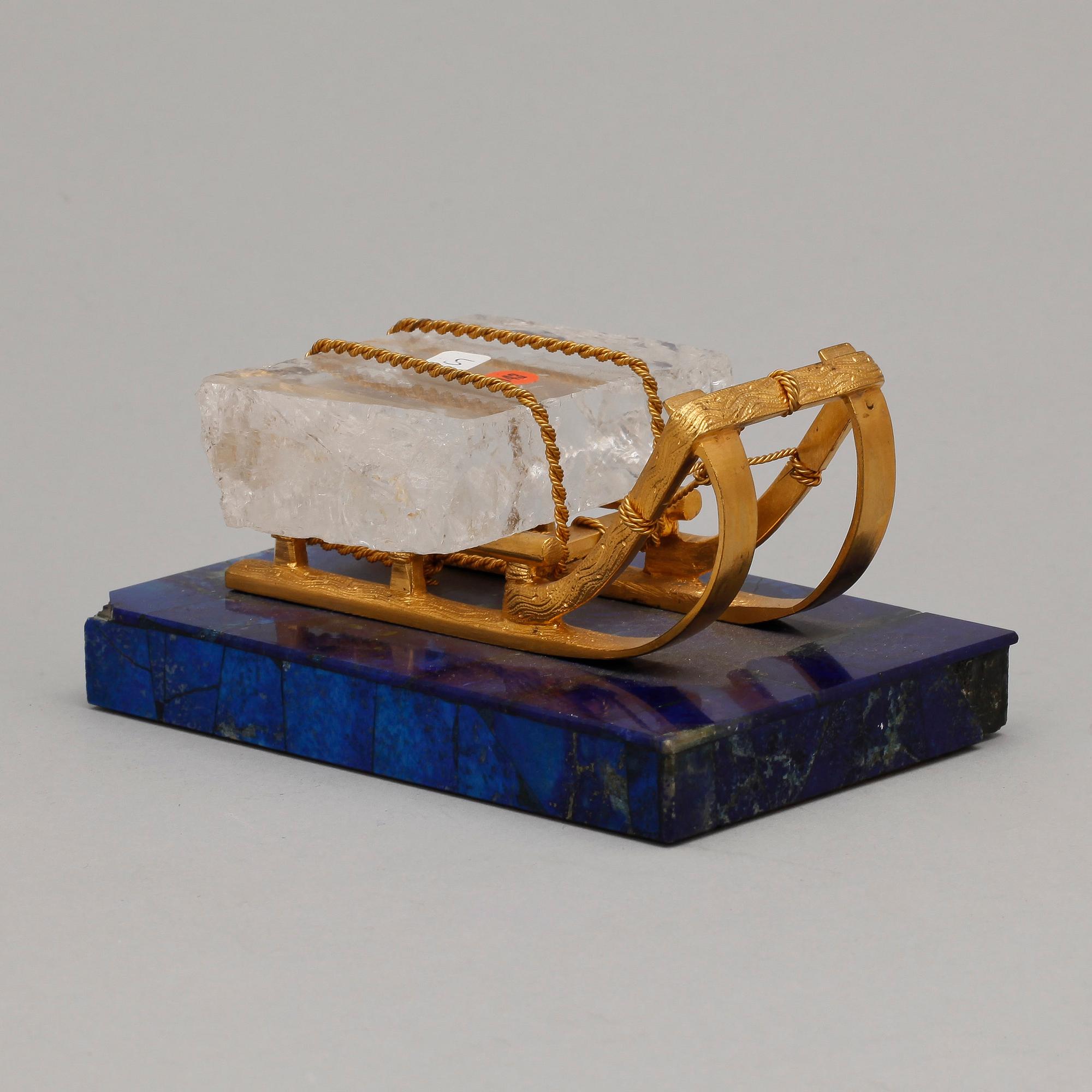 BREVPRESS, lapis lzuli förgylld mässing, 1800/1900-tal.