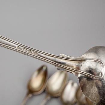 BESTICK, silver, 3+4+2+6+2, bl.a. GAB 1945. Total vikt ca 571g.