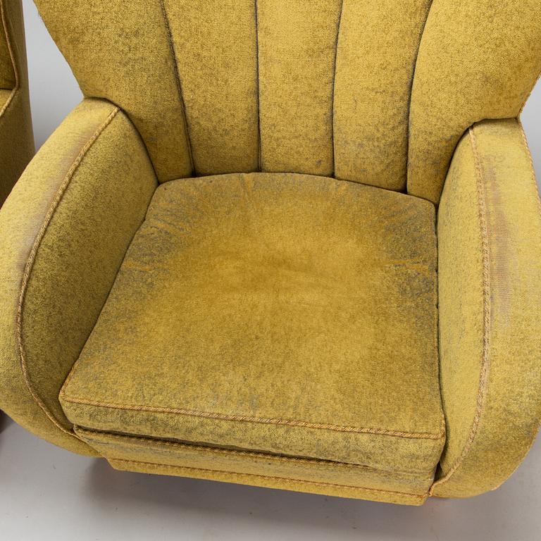 Fåtöljer, ett par, 1900-talets mitt.