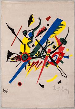 MATTA, tuftad, Wassily Kandinsky, Ege Art Line, Danmark. 1900-talets slut. Ca 140x200 cm.