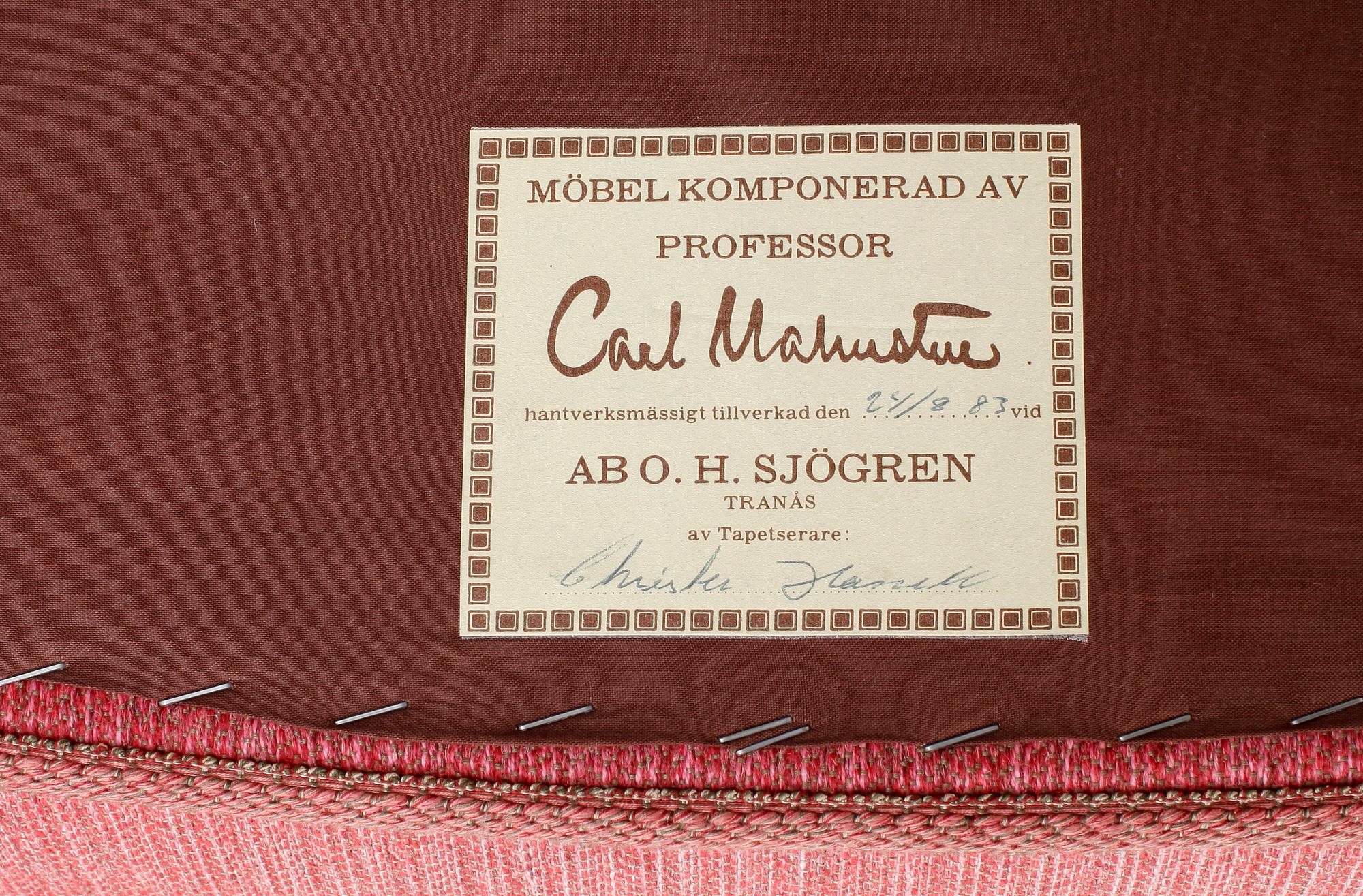 FÅTÖLJ. "Häggbom", Carl Malmsten.