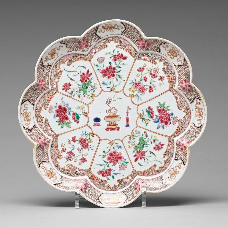 FAT, kompaniporslin. Qingdynastin, Qianlong (1736-95).