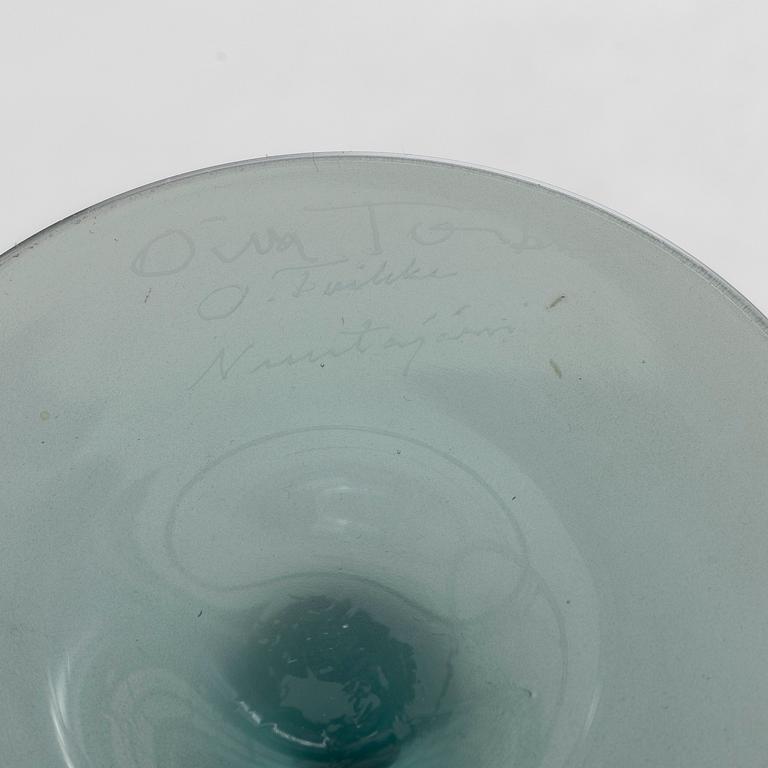 Oiva Toikka, pokaler, 3 st, glas, "Paletti", Nuutajärvi, Finland.