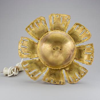 VÄGGLAMPA, mässing, Holm Sørensen & Co, Danmark, 1960/70-tal.