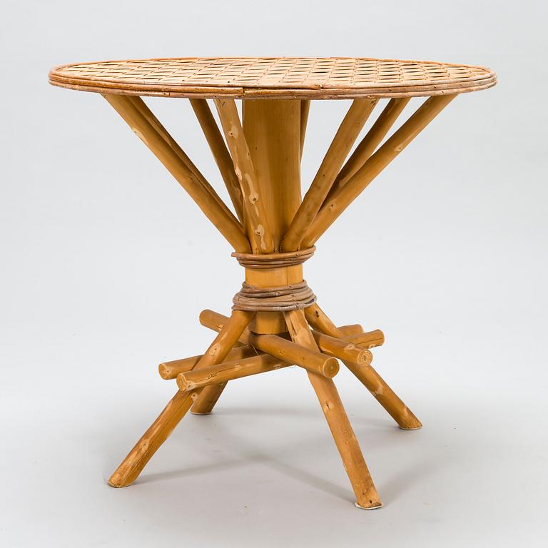 KORGSTOLAR, 2 st, BORD, "Le Corbusier", tillverkare Pascal Raffier Vannerie, Frankrike 1900-talets slut.