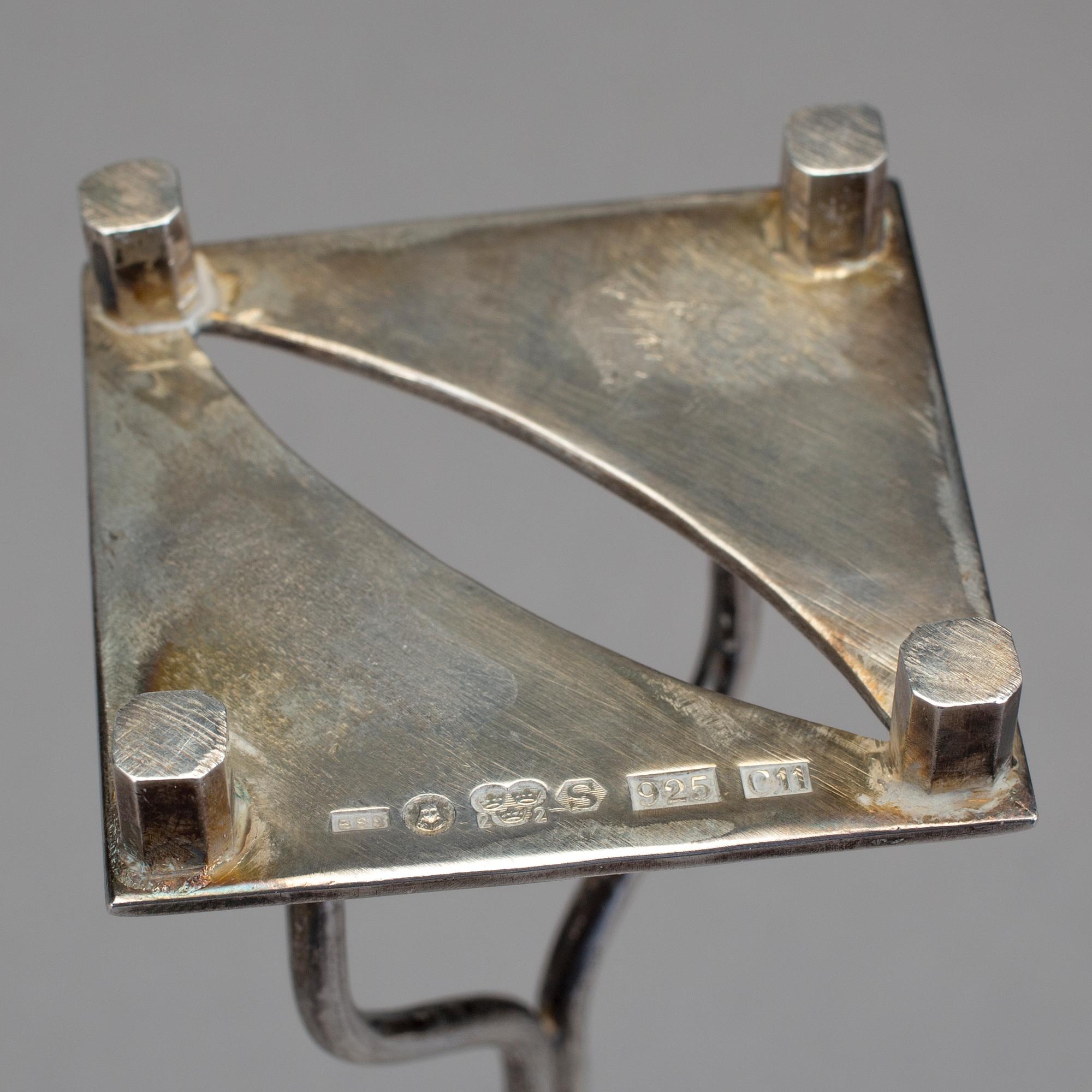 LJUSSTAKAR, ett par, silver, Stockholm,   2001. Tot vikt: 241 gram.
