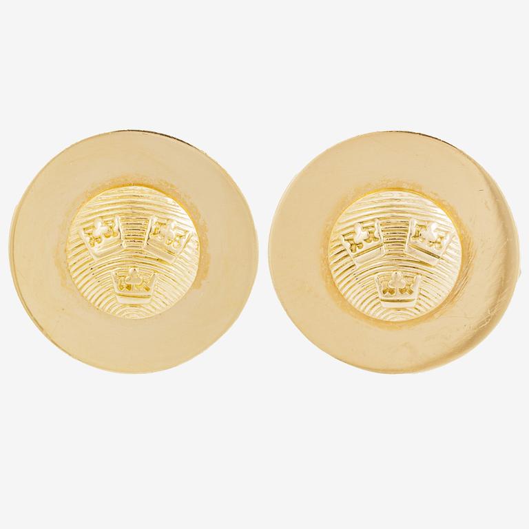 W.A. Bolin a pair of cufflinks 18K gold.