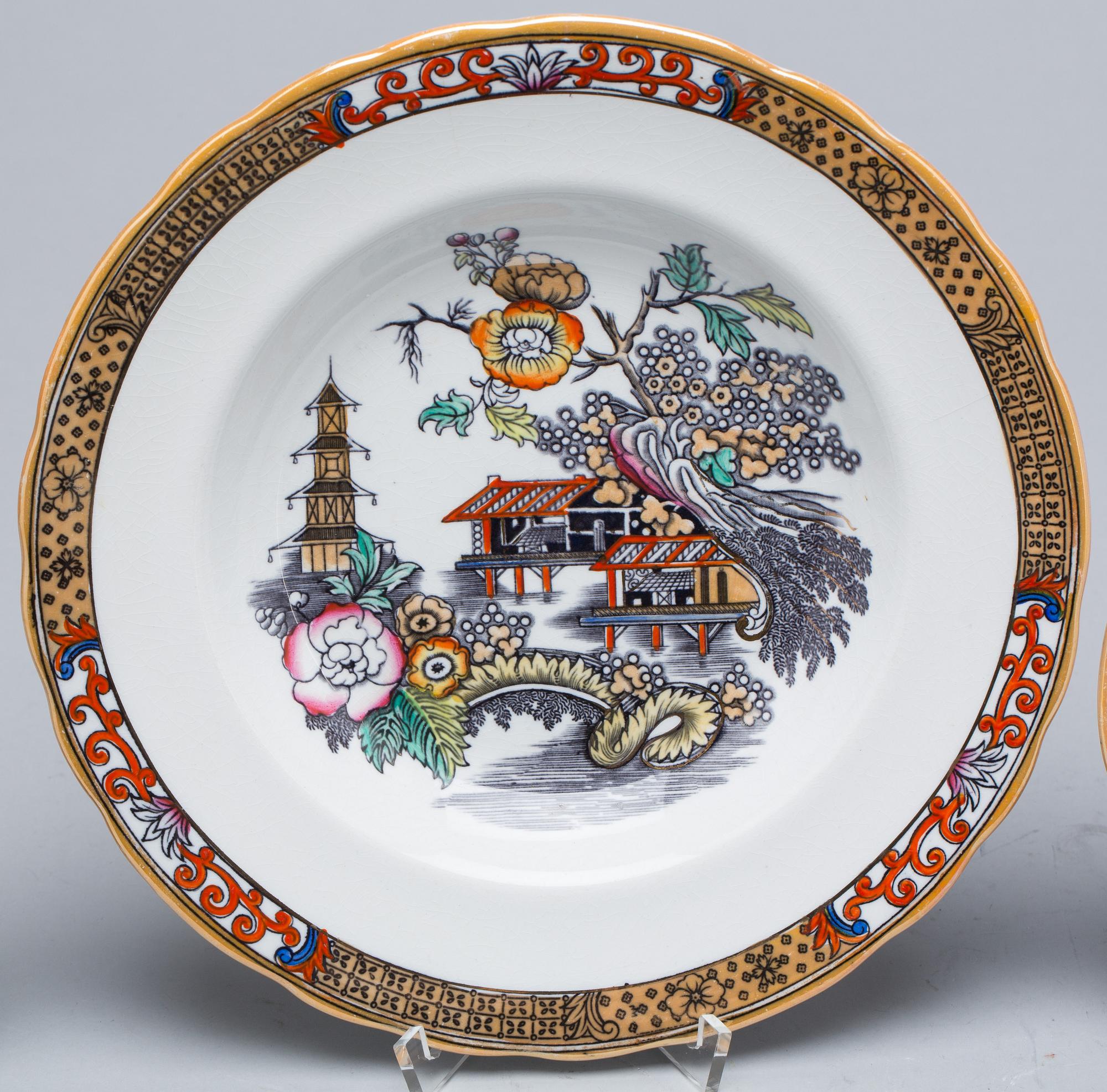 SERVIS, 71 delar, flintgods, "Japan", Rörstrand.