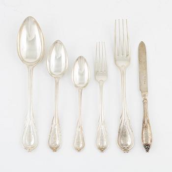 L. Larson & Co, bestickservis, 38 delar, silver, Göteborg, 1891.