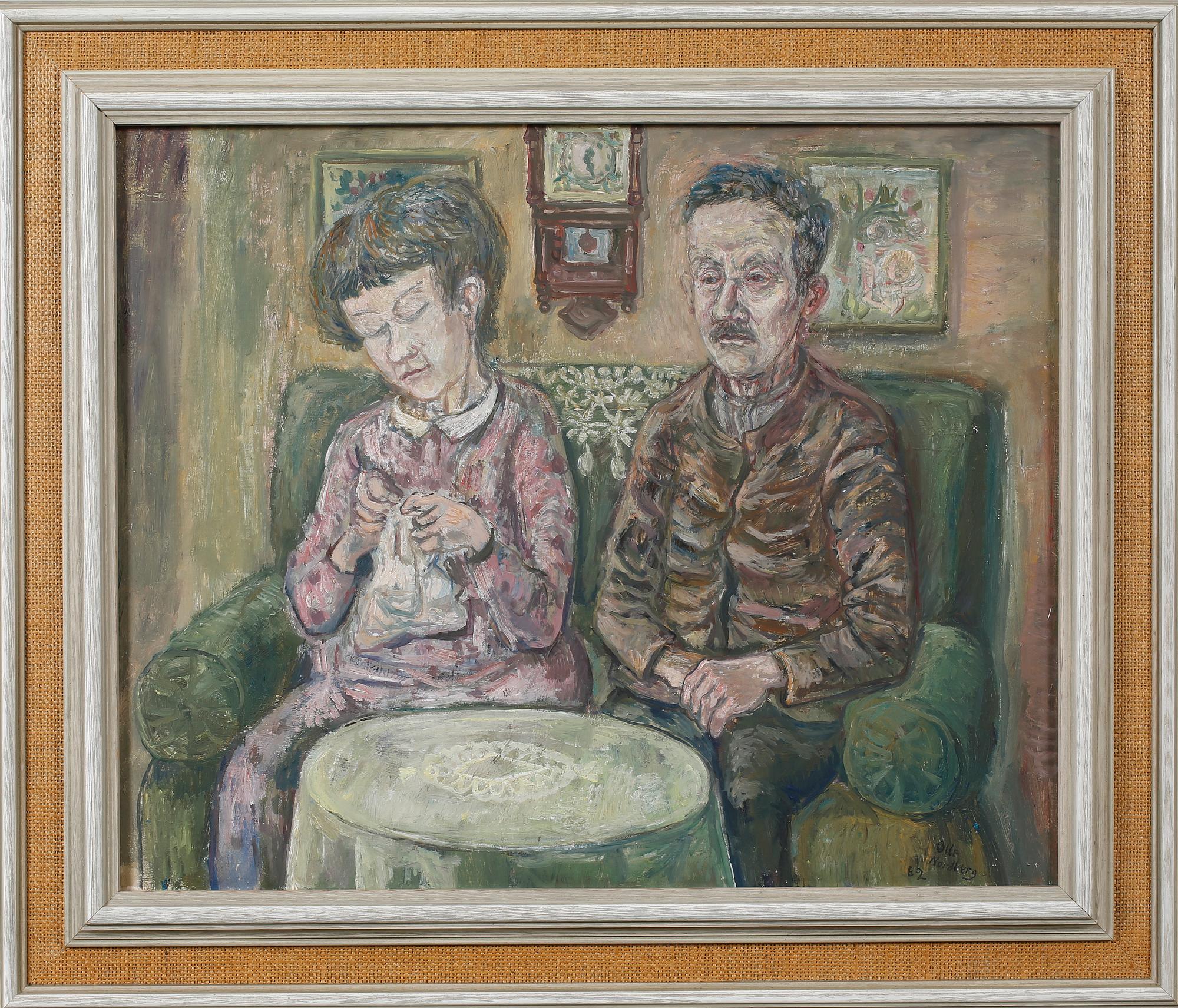 OLLE NORDBERG, oil on panel, signed and dated -62.