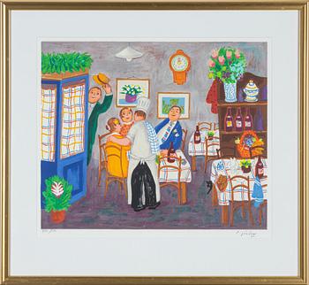 Lennart Jirlow, lithograph in colours, signed 377/385.