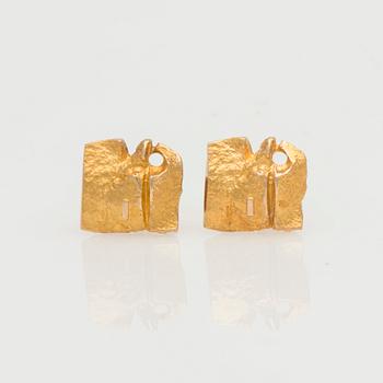 MANSCHETTKNAPPAR, Björn Weckström, Lapponia 1972. 14K guld.