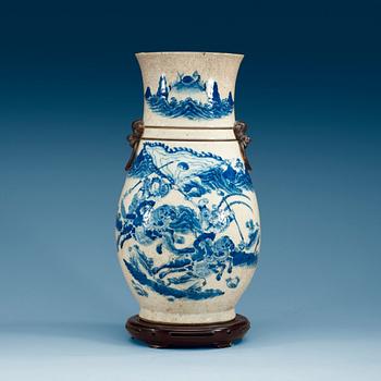 1953. A large blue and white vase, late Qing dynasty, circa 1900.