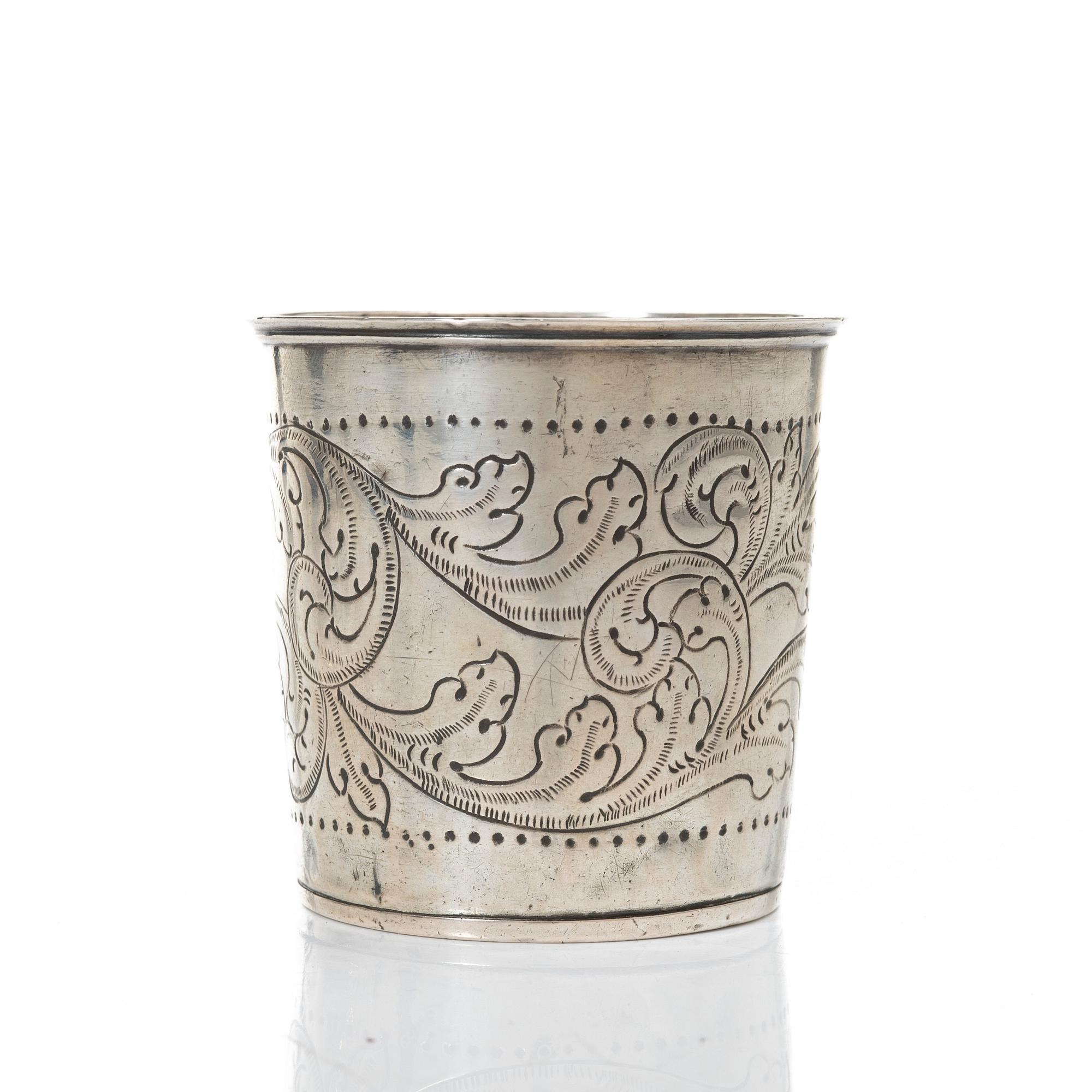 Johan Peter Olsen Rust, bägare, silver, Trondheim, Norge 1762.