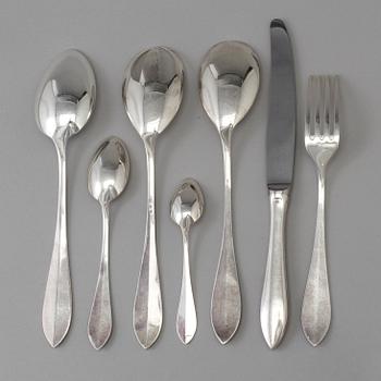 38 pieces mid 20th century silver cuttlery, Poland.