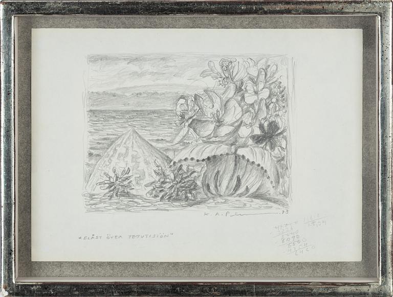 Karl Axel Pehrson, pencil drawing, signed and dated -78.