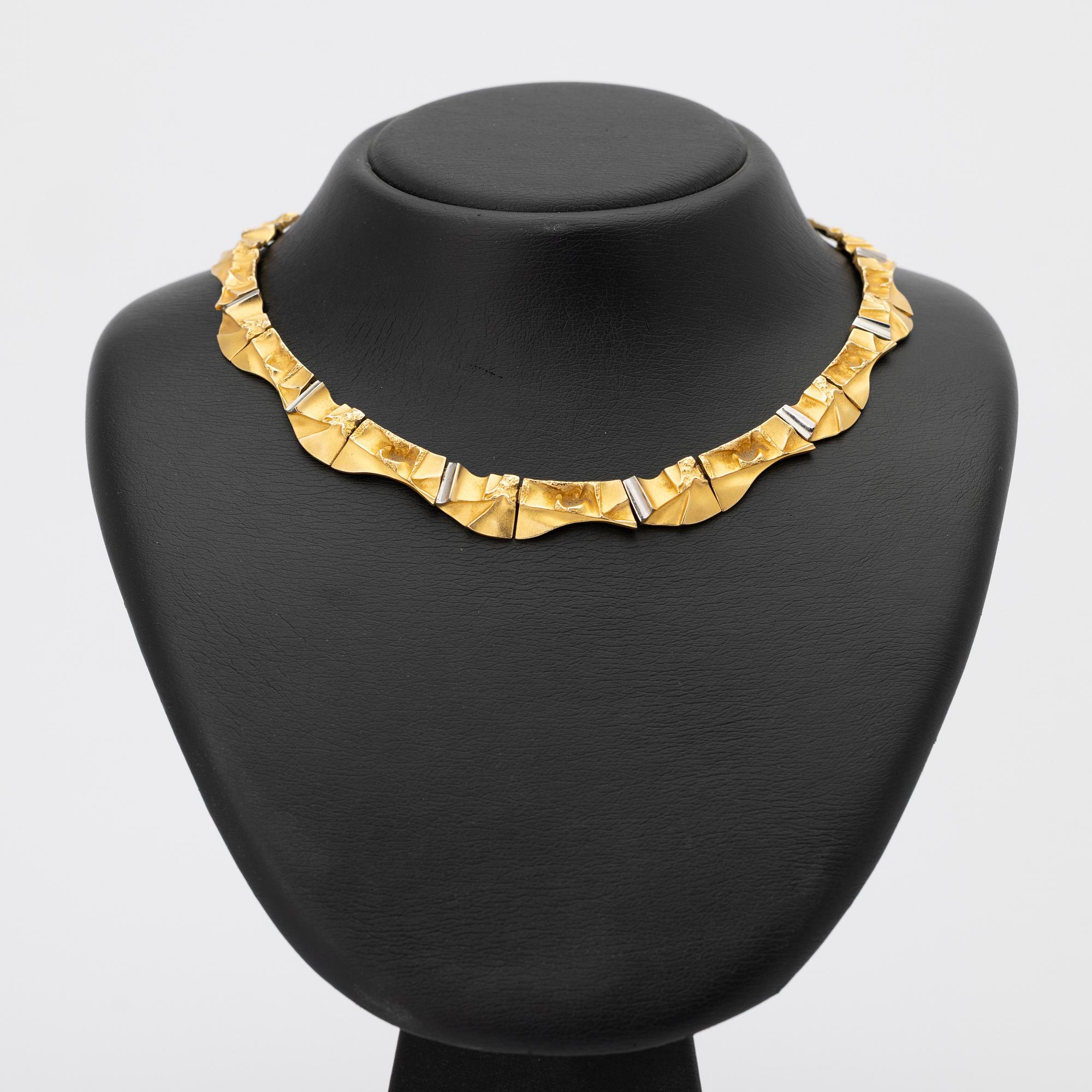 Björn Weckström, Collier, 18k guld och platina för Lapponia, Finland, 1993.