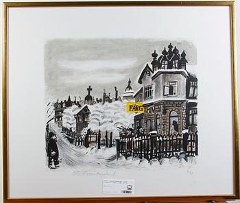 Olle Olsson-Hagalund · OLSSON-HAGALUND, OLLE. Litografi. Sign o numr 46/75.