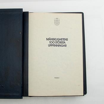 Minnesmyntsamling, 100 st, sterlingsilver, "Mänsklighetens 100 största uppfinningar", Franklin Mint.
