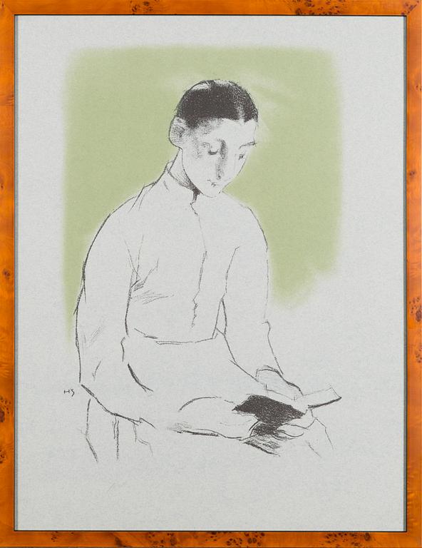 HELENE SCHJERFBECK, litograph, test print on two sides.