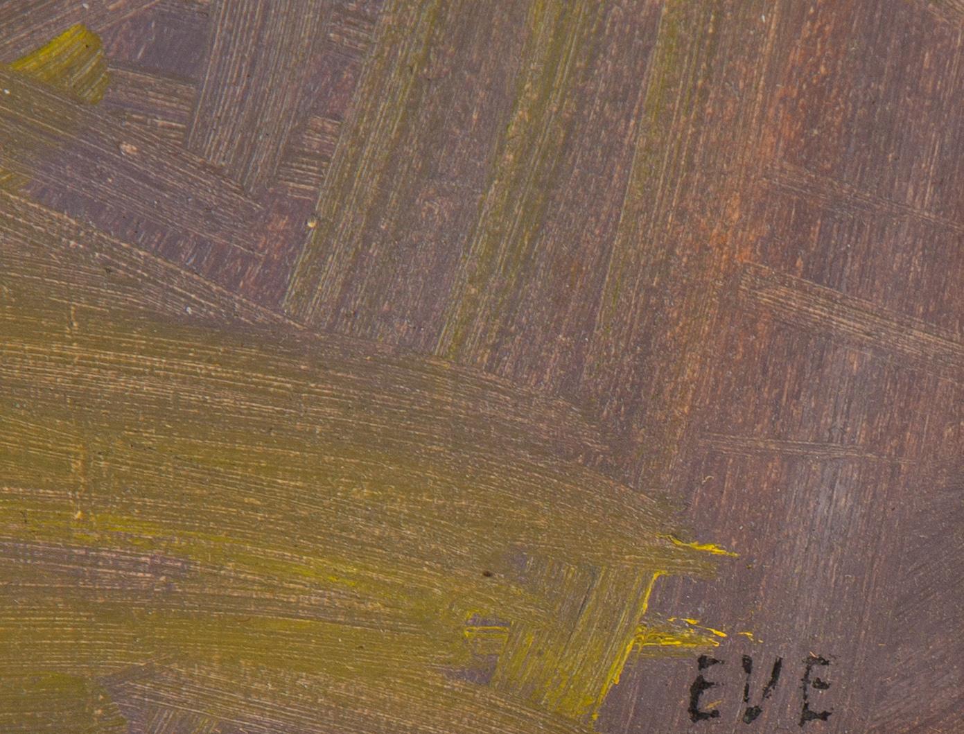 Eve Eriksson, oil on panel, signed.