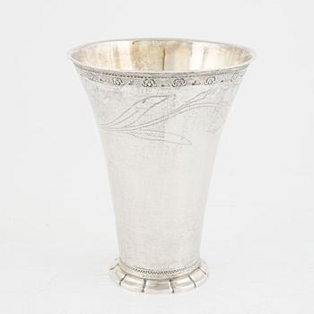 A Swedish Silver Beaker, mark probably of Carl Lindgren, Norrköping 1777.