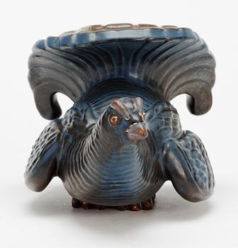 A Gunnar Nylund stoneware figure of a grouse, Rörstrand.